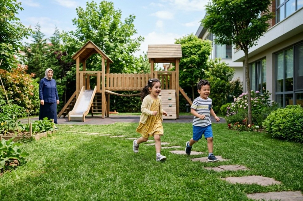 Doğal Çim Bahçe ve Oyun Parkı
