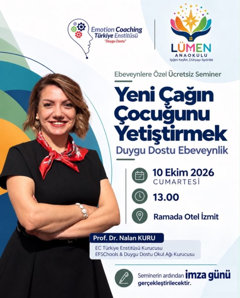 Yeni Çağın Çocuğunu Yetiştirmek – Duygu Dostu Ebeveynlik semineri afişi